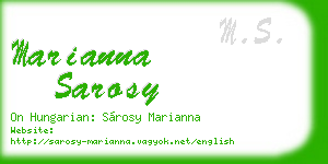 marianna sarosy business card