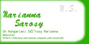 marianna sarosy business card